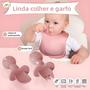 Imagem de Conjunto de Talheres de Silicone Infantil (6/8 Peças) com Ventosas - Garfos, Colheres e Babadores