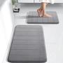 Imagem de Conjunto de Tapetes de Banho Yimobra - Memory Foam 2 Peças (43x63cm + 80x50cm) - Cinza