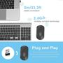 Imagem de Conjunto de Teclado e Mouse Sem Fio JOYACCESS 2.4G - Preto e Cinza