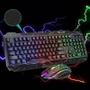 Imagem de Conjunto de teclado e mouse Wokex LED Lighting USB com fio para jogo