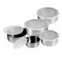 Imagem de Conjunto De Tigelas Aço Inox 5 Peças Com Tampa Resistente