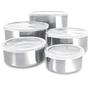 Imagem de Conjunto De Tigelas Aço Inox 5 Peças Com Tampa Resistente