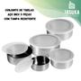 Imagem de Conjunto De Tigelas Aço Inox 5 Peças Com Tampa Resistente