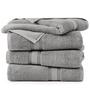 Imagem de Conjunto de Toalhas de Banho LANE LINEN Luxury - 100% Algodão, 4 Peças, Cinza, 70x140cm