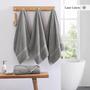Imagem de Conjunto de Toalhas de Banho LANE LINEN Luxury - 100% Algodão, 4 Peças, Cinza, 70x140cm