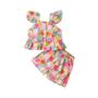 Imagem de Conjunto de Top e Shorts para Meninas (0-3 anos) - Estampa Floral - Ideal para Praia