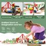 Imagem de Conjunto de trem de madeira 80 peças para crianças a partir de 3 anos TOY Life