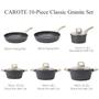 Imagem de Conjunto de utensílios de cozinha Carote Nonstick Granite, 10 unidades para indução