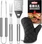 Imagem de Conjunto de utensílios para churrasco GRILLART 3PCS BBQ Tools em aço inoxidável