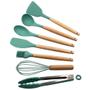 Imagem de Conjunto de Utensilios Silicone 8 Peças Ideal Para Sua Cozinha - Verde Escuro  2877