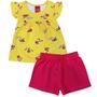 Imagem de Conjunto de Verão Kyly Infantil Menina Amarelo e Rosa