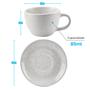 Imagem de Conjunto de xícaras com pires para café 12 peças branco 85ml