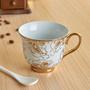 Imagem de Conjunto de xícaras de café Wokex TeMug Luxury Porcelain com Flower Gold R