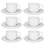 Imagem de Conjunto De Xícaras Para Chá Com Pires Em Porcelana Pró Com 12 Peças 200ml Oxford