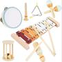 Imagem de Conjunto De Xilofone De Percussão De Madeira Montessori Para Crianças, Instrumento Musical