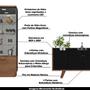 Imagem de Conjunto Decorativo Cristaleira e Buffet Aparador Peggy/Albâni Preto/Nature G26 - Gran Belo