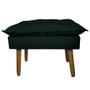 Imagem de Conjunto Decorativo Poltrona com Puff Opala Suede Verde - Montanaris Decor