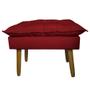Imagem de Conjunto Decorativo Poltrona com Puff Opala Suede Vermelho - Montanaris Decor