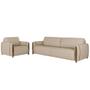 Imagem de Conjunto Decorativo Poltrona e Sofá 223cm Maceió Linho Champagne G45 - Gran Belo