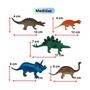 Imagem de Conjunto Dinossauros Animais 12 Pçs + Lona Cenário - Piscina Praia Brinquedo Banho Toy King Jurassic