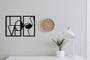 Imagem de Conjunto Dois Quadros Decorativos Em Mdf 6mm Love E Flamingo