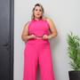 Imagem de Conjunto Duna Calça Pantalona E Cropped Moda Plus Size