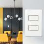 Imagem de Conjunto duplo 1 Interruptor Simples + 1 Interruptor Paralelo Infiniti Branco Margirius