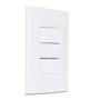 Imagem de Conjunto Duplo 2 Interruptor Simples 4x2 Branco Sleek Margirius