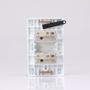 Imagem de Conjunto duplo 4x2 2 Interruptor Simples  10A Branco Infiniti Margirius