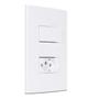 Imagem de Conjunto Duplo com Interruptor simples + Tomada 20A Branco Sleek Margirius