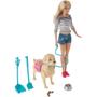 Imagem de Conjunto e Boneca - Barbie Sisters e Pets - Passeio com Cachorrinho - Loira - Mattel