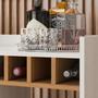 Imagem de Conjunto Elegance - Aparador Buffet Bar + Mesa Apoio e Lateral - OffWhite/Nature