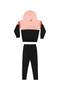 Imagem de Conjunto Elian Moletom Happy Life Rosa com Preto Cód: 575