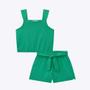 Imagem de Conjunto em Laise Cropped e Shorts Verde Infanti Menina Infantil  67159