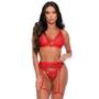 Imagem de Conjunto Emily Sem Bojo com Cinta Liga Patitex - Vermelho - Tam P