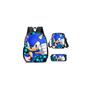 Imagem de Conjunto escolar, mochila, lancheira e estojo para lápis Sonic Kids