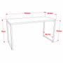 Imagem de Conjunto Escritório Estilo Industrial Mesa 135cm e Estante 60cm 3 Prateleiras Prisma Snow - Mpozenat
