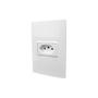 Imagem de Conjunto Espelho 4X2 com 1 Tomada 10A 250V Horizontal Com Suporte Linha Vivaz Ilumi - 78140