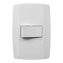 Imagem de Conjunto Espelho 4x2 com Interruptor Simples 10A 250V~ Horizontal Linha Slim Ilumi - 80173