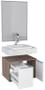 Imagem de Conjunto Espelho Bisotê + Bancada em Porcelanato + Gabinete 100% MDF Com Gaveta Dupla Puxadores em Aluminío Gaveta Com Divisor de Objetos e Dobradiças