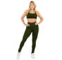 Imagem de Conjunto Esportivo Feminino Calça Lisa Basica Com Top Alcinh