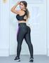 Imagem de Conjunto Esportivo Feminino com Calça Legging e Cropped com Recorte Colorido