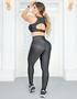 Imagem de Conjunto Esportivo Feminino com Calça Legging e Cropped com Recorte Colorido