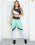 Imagem de Conjunto Esportivo Feminino com Calça Legging e Cropped com Recorte Colorido