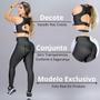 Imagem de Conjunto Esportivo Feminino com Calça Legging e Cropped com Recorte Colorido