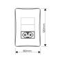 Imagem de Conjunto Fame 1 Tomada 20A + 2 Interruptor Simples Habitat
