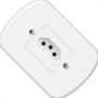 Imagem de Conjunto Fame 4X2 Branco Com Placa 1Tomada 10A