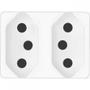 Imagem de Conjunto Fame 4X2 Branco Com Placa 2Tomada 20A