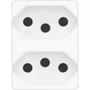 Imagem de Conjunto Fame 4X2 Branco Com Placa 2Tomada 20A