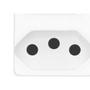 Imagem de Conjunto Fame 4X2 Branco Com Placa 2Tomada 20A